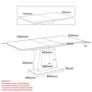 Corvus Extension Dining Table