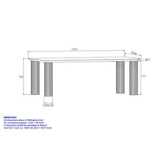 Sangra 59" Dining Table-Black