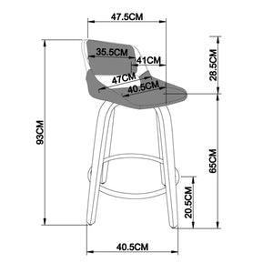 Hudson 26' Counter Stool Pu-Black