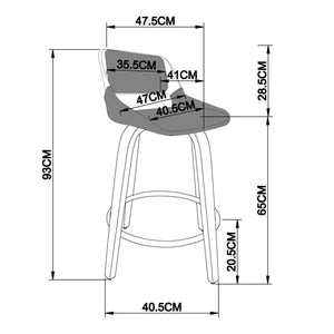 Hudson 26' Counter Stool Pu-Black