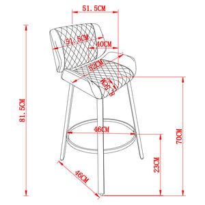 Fraser 26'' Fabric Counter Stool