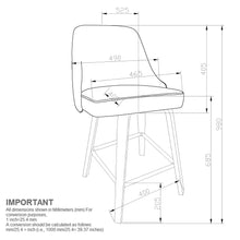 Load image into Gallery viewer, Oakley 26&#39; Counter Stool