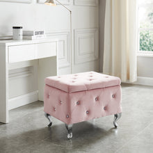 Load image into Gallery viewer, Monique Square Storage Ottoman