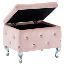 Load image into Gallery viewer, Monique Square Storage Ottoman