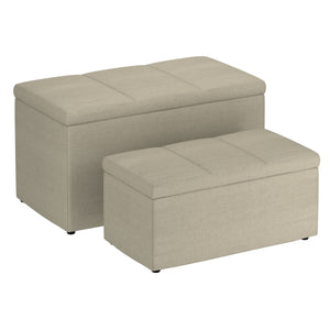 Levi 2Pc Storage Ottoman Set