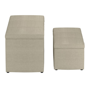 Levi 2Pc Storage Ottoman Set