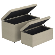 Load image into Gallery viewer, Levi 2Pc Storage Ottoman Set