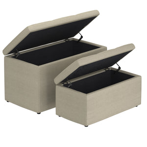 Levi 2Pc Storage Ottoman Set