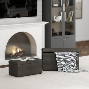 Levi 2Pc Storage Ottoman Set