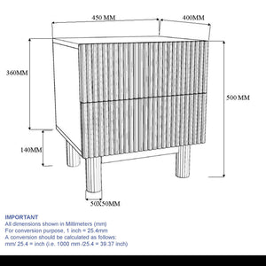 Sangra 2 Drawer Accent Table