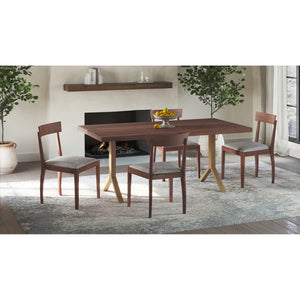 Leone Dining Chair Walnut Brown - Set Of Two