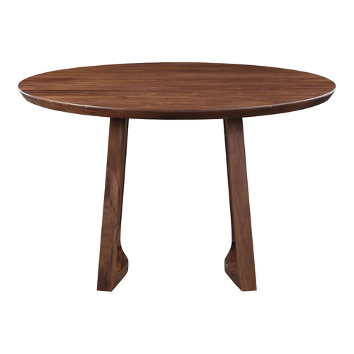 Silas Round Dining Table Walnut Brown