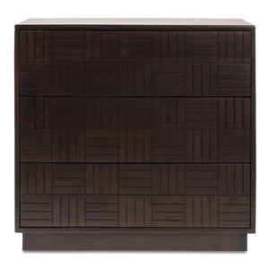 Denman 3 Drawer Nightstand Dark Brown