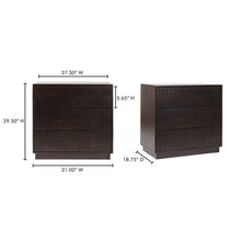 Load image into Gallery viewer, Denman 3 Drawer Nightstand Dark Brown