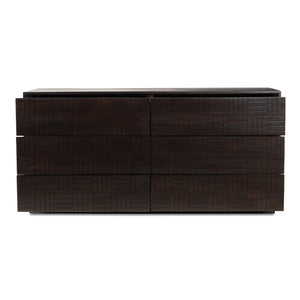 Denman 6 Drawer Dresser Dark Brown