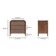 Load image into Gallery viewer, Rye 3 Drawer Nightstand Warm Brown