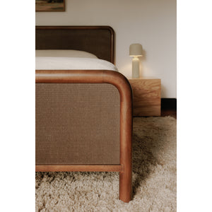 Rye King Bed Warm Brown