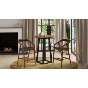 Padma Bar Stool Black Vegan Leather