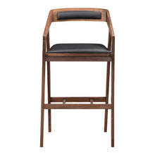 Load image into Gallery viewer, Padma Bar Stool Black Vegan Leather