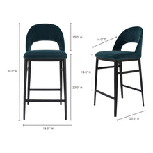 Load image into Gallery viewer, Roger Counter Stool Teal