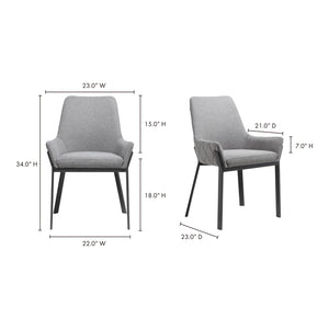 Lloyd Dining Chair Dark Grey - Set Of Two