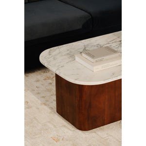 Dash Coffee Table White Calcatta Marble