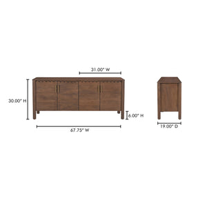 Wiley 4 Door Sideboard Vintage Brown