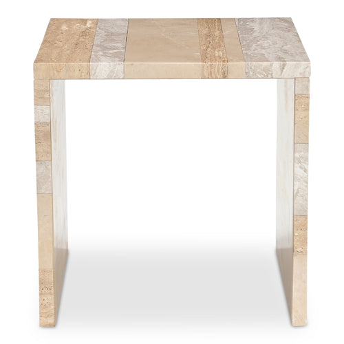 Rosa Accent Table Multicolor Marble