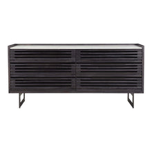 Load image into Gallery viewer, Paloma 6 Drawer Dresser Black Charcoal Grey