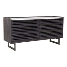 Load image into Gallery viewer, Paloma 6 Drawer Dresser Black Charcoal Grey