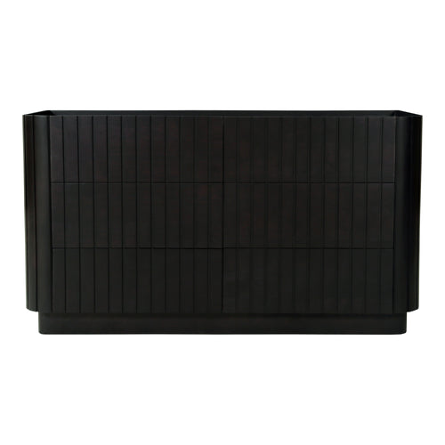 Povera 6 Drawer Dresser Black