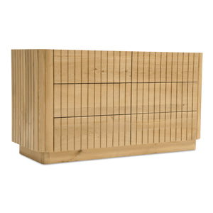 Povera 6 Drawer Dresser Natural Oak