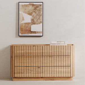 Povera 6 Drawer Dresser Natural Oak