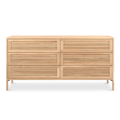 Teeda 6 Drawer Dresser Natural