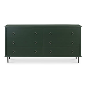 Reagan 6 Drawer Dresser Black