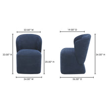 Load image into Gallery viewer, Larson Rolling Dining Chair