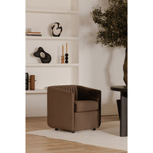 Load image into Gallery viewer, Jane Rolling Dining Chair Brown Velvet