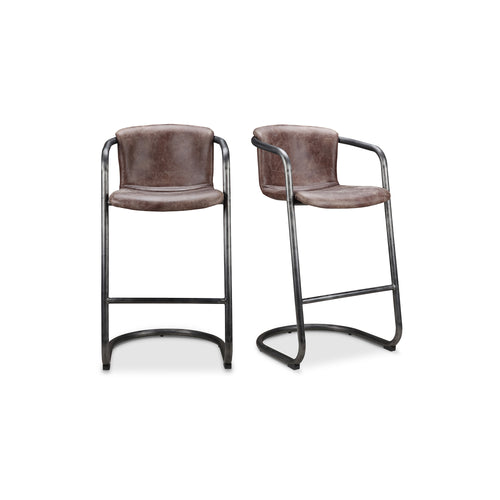 Freeman Barstool Leather- Set Of Two