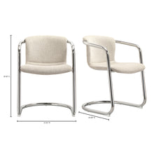 Load image into Gallery viewer, Freeman Chrome Frame Dining Chair Blended Cream- Set Of Two