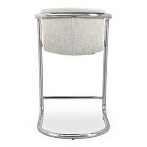 Freeman Chrome Frame Counter Stool Blended Cream- Set Of Two