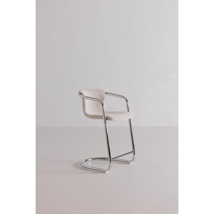 Freeman Chrome Frame Counter Stool Blended Cream- Set Of Two