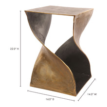 Load image into Gallery viewer, Twist Accent Table Brass