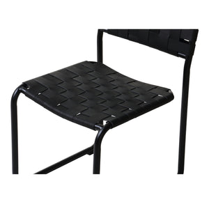 Moma Dining Chair Black Leather- Set Of Two