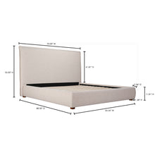 Load image into Gallery viewer, Luzon Queen Bed Tall Headboard Wheat