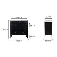 Load image into Gallery viewer, Eleanor 5 Drawer Chest Black