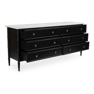 Eleanor 6 Drawer Dresser Black