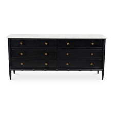 Load image into Gallery viewer, Eleanor 6 Drawer Dresser Black