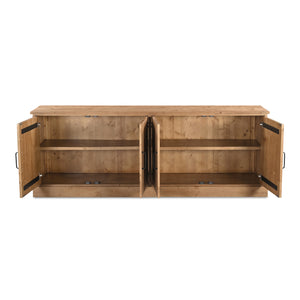 Tade 4 Door Sideboard Honey Pine