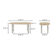 Load image into Gallery viewer, Fia Dining Table Travertine