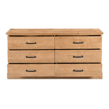 Load image into Gallery viewer, Tade 6 Drawer Dresser Honey Pine